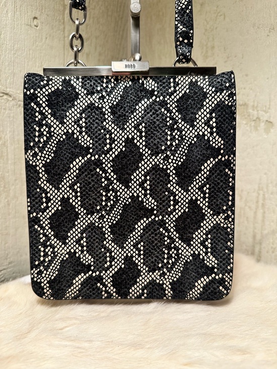 HOBO Handbags - HOBO Black & Cream Snake-Print Mini Crossbody